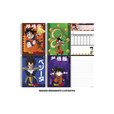 CADERNO - ANIMATIVA - UNIV 10M CD 160F DRAG BALL